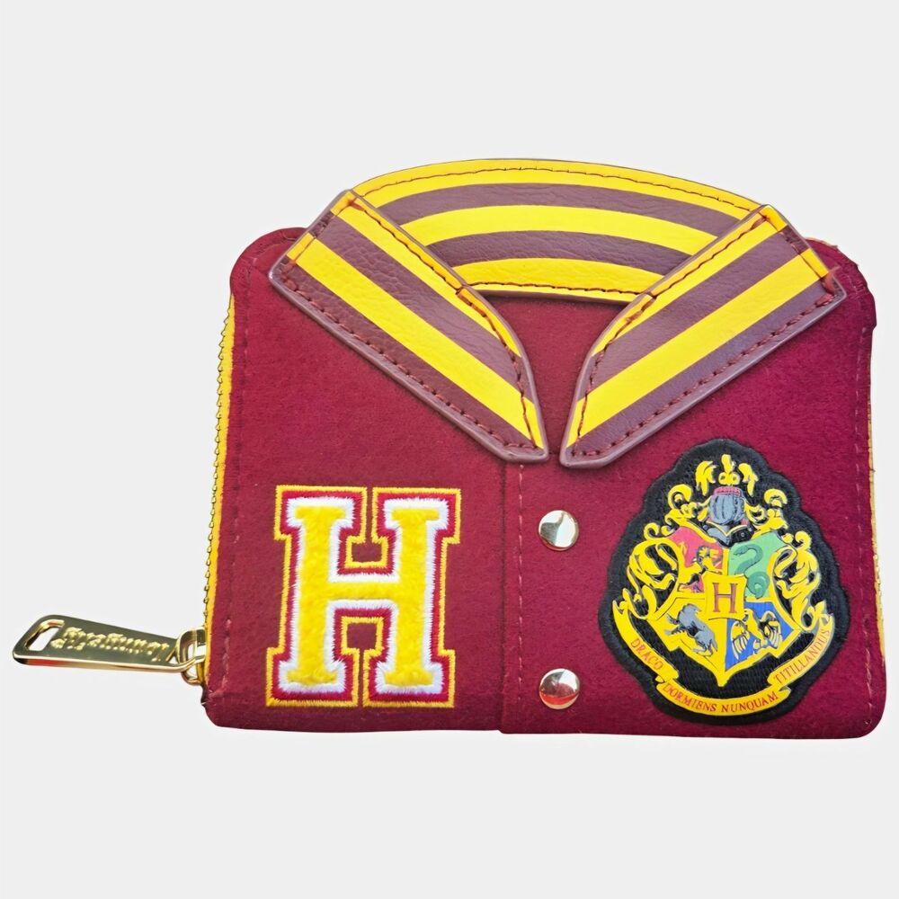 Loungefly Harry Potter Hogwarts Zip Around Wallet Burgundy/Yellow